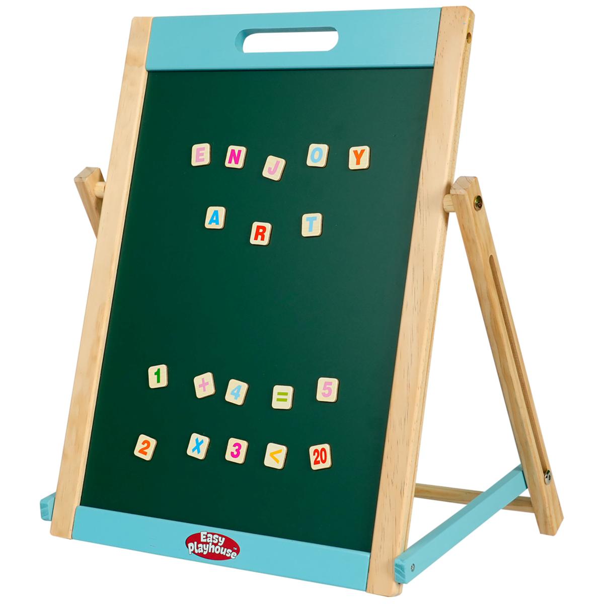 Easy Playhouse Wooden Tabletop Easel for Kids