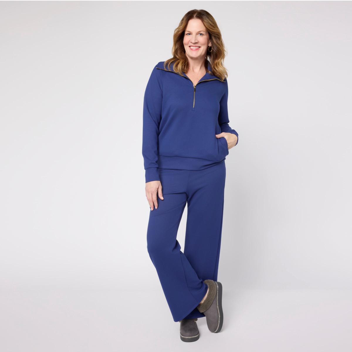 Joy Performance Luxe Buttersoft 2pc Half Zip Top & Pant Set