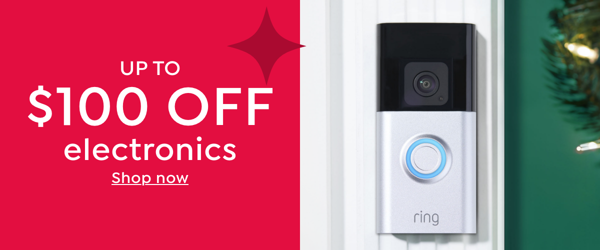 up to $100 off electronics 