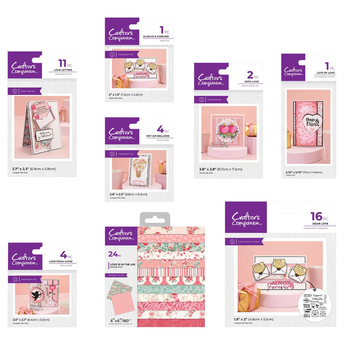 Crafter's Companion Love is in the Air Collection