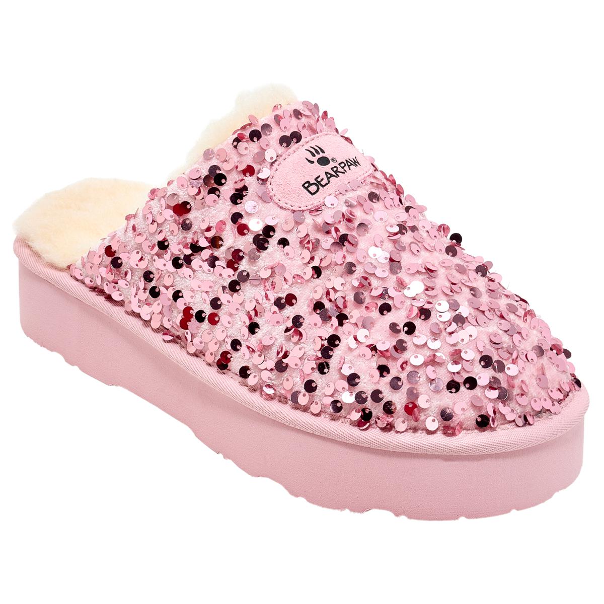 BEARPAW® Portia Sequin and Suede Mule Slipper
