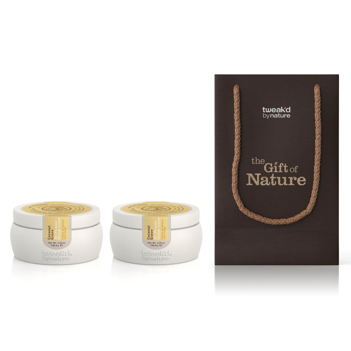 Tweak'd by Nature 2pk Coconut Grove All-Purpose Rescue Cream w/Bag