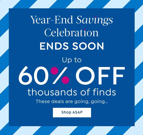 up to 60% off thousands of finds