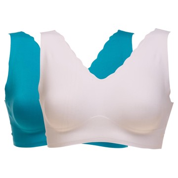 Rhonda Shear 2-pack Invisible Edge Body Bra with Scalloped Edge
