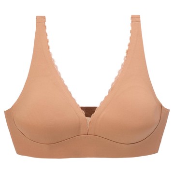 Rhonda Shear Lace-Accented Plunge Bra with Back Closure