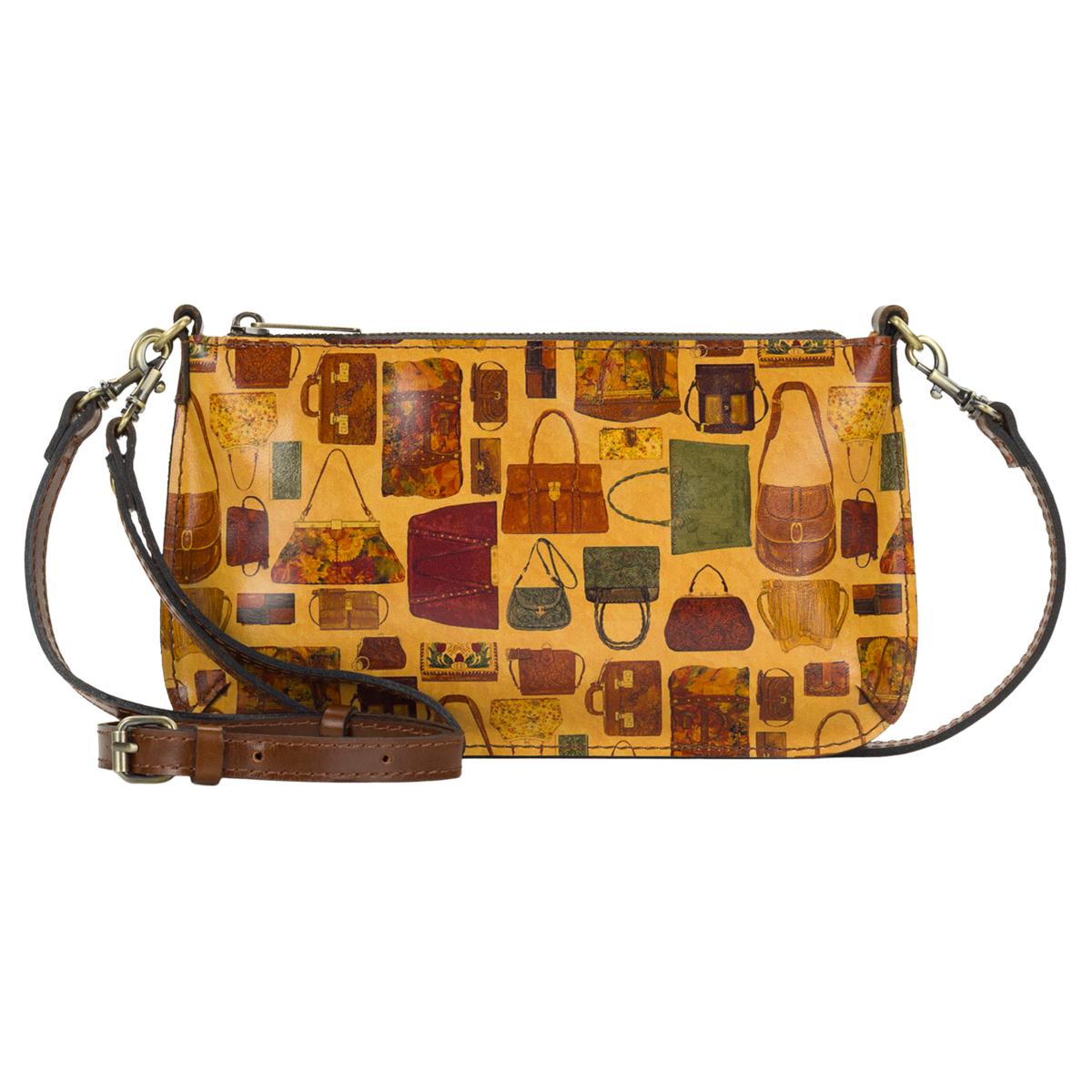 Patricia Nash Laurina Leather Crossbody with Wristlet Strap