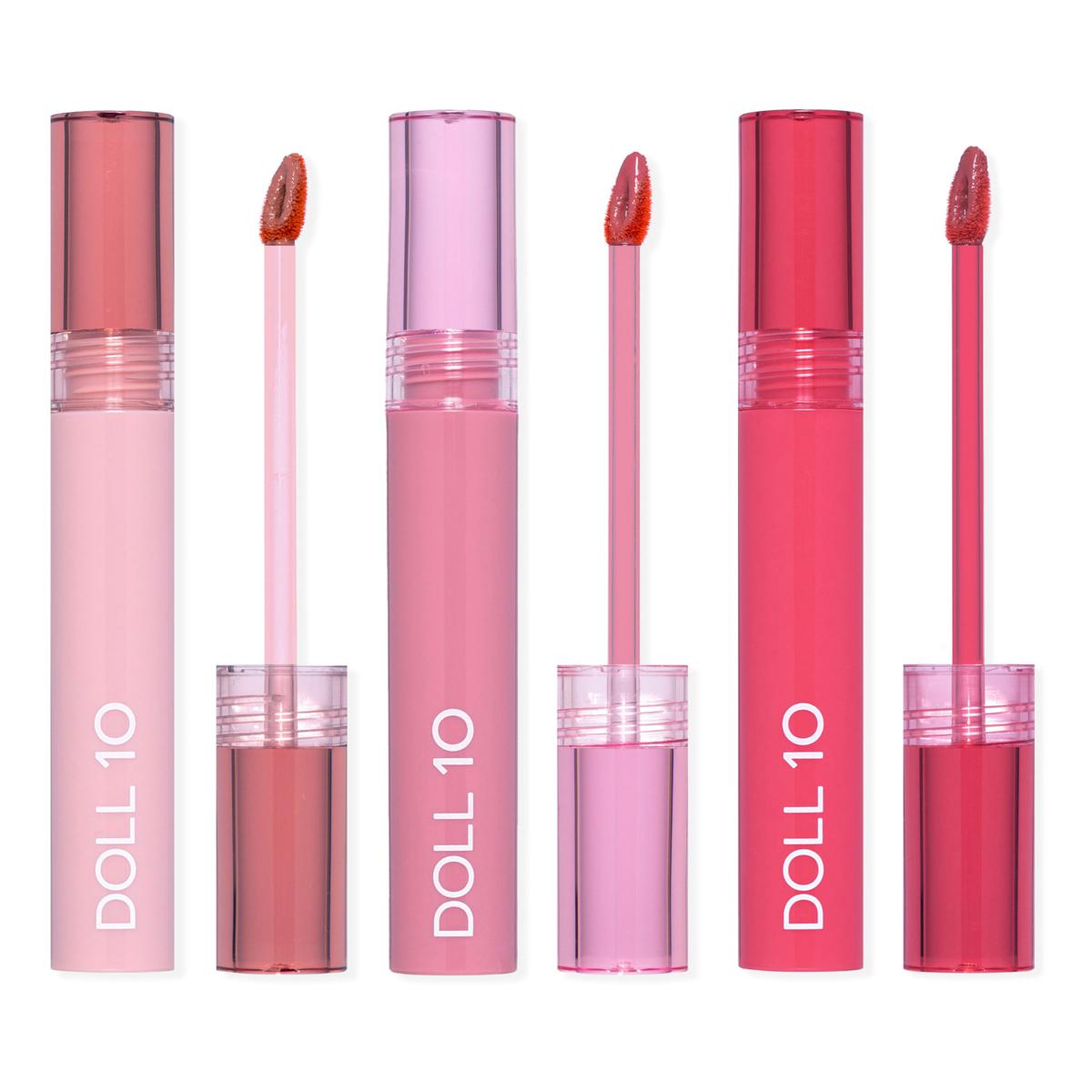 Doll 10 Indelible Kiss Peptide Plumping Satin Lip Stain Trio