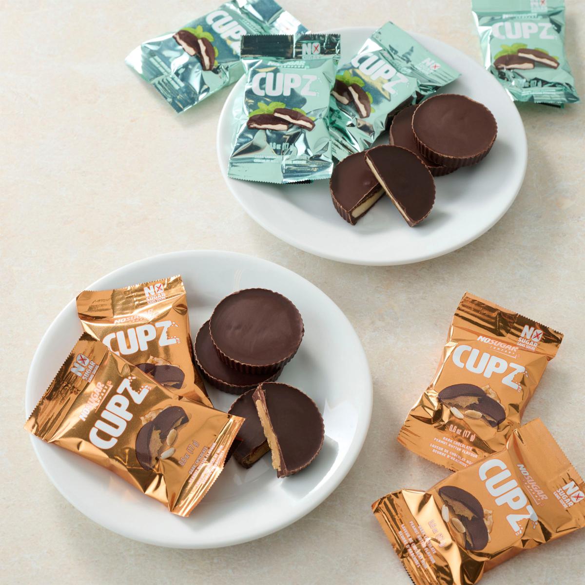 No Sugar Company 60-count Cupz - Chocolate Mint and Peanut Butter - AS