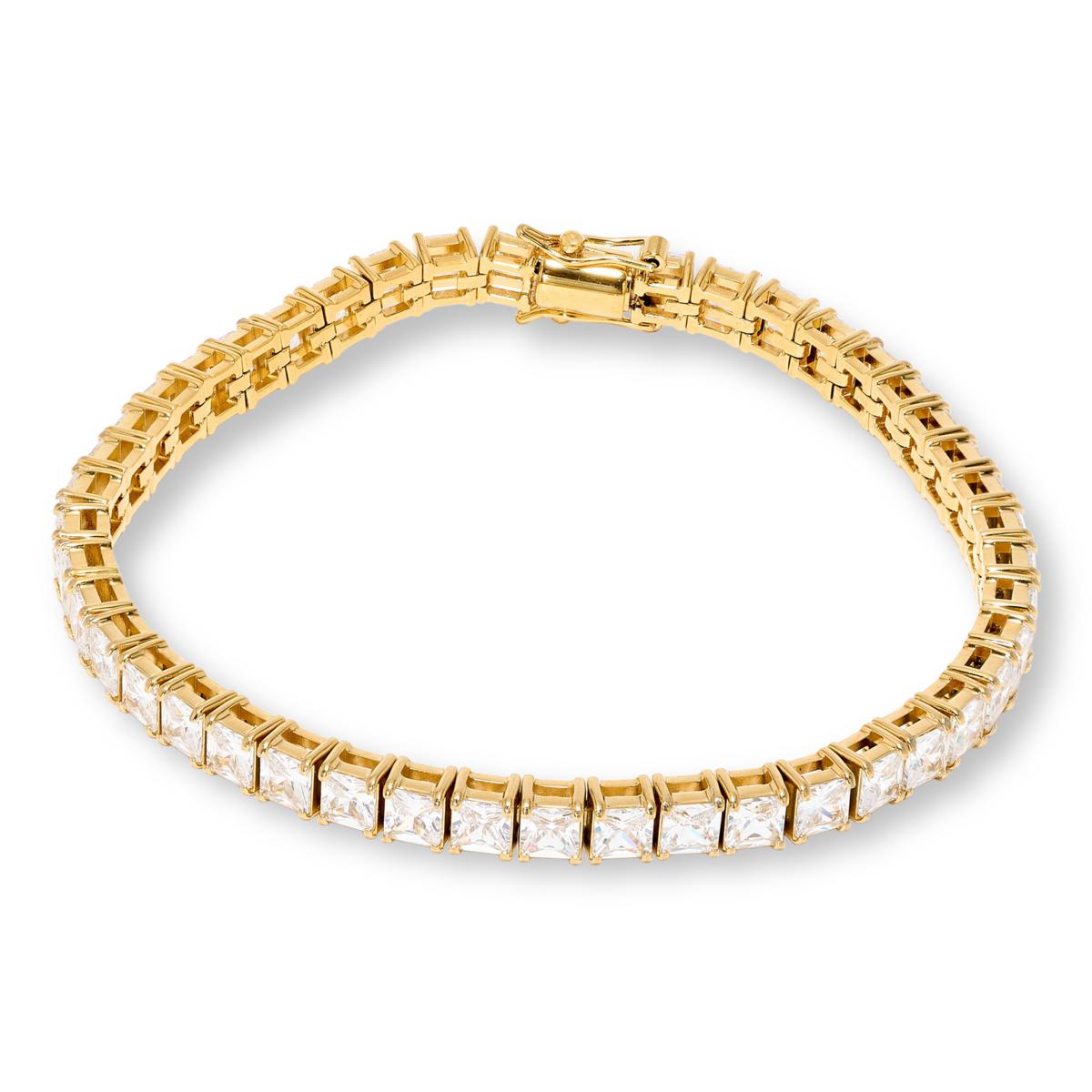 Radiance by Absolute™ Stainless Steel Princess Stone Magnetic Bracelet