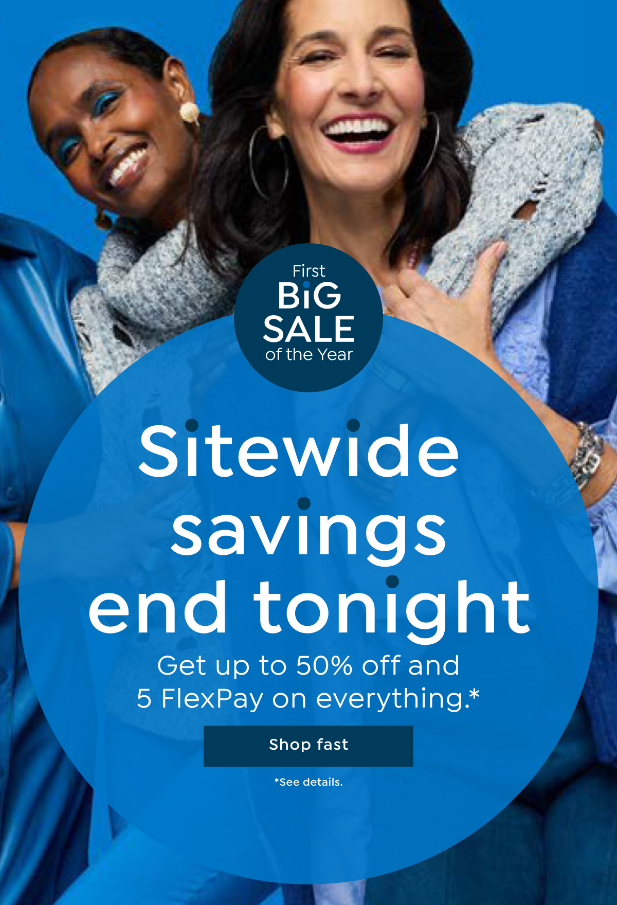 ends tonight! first big sale of the year