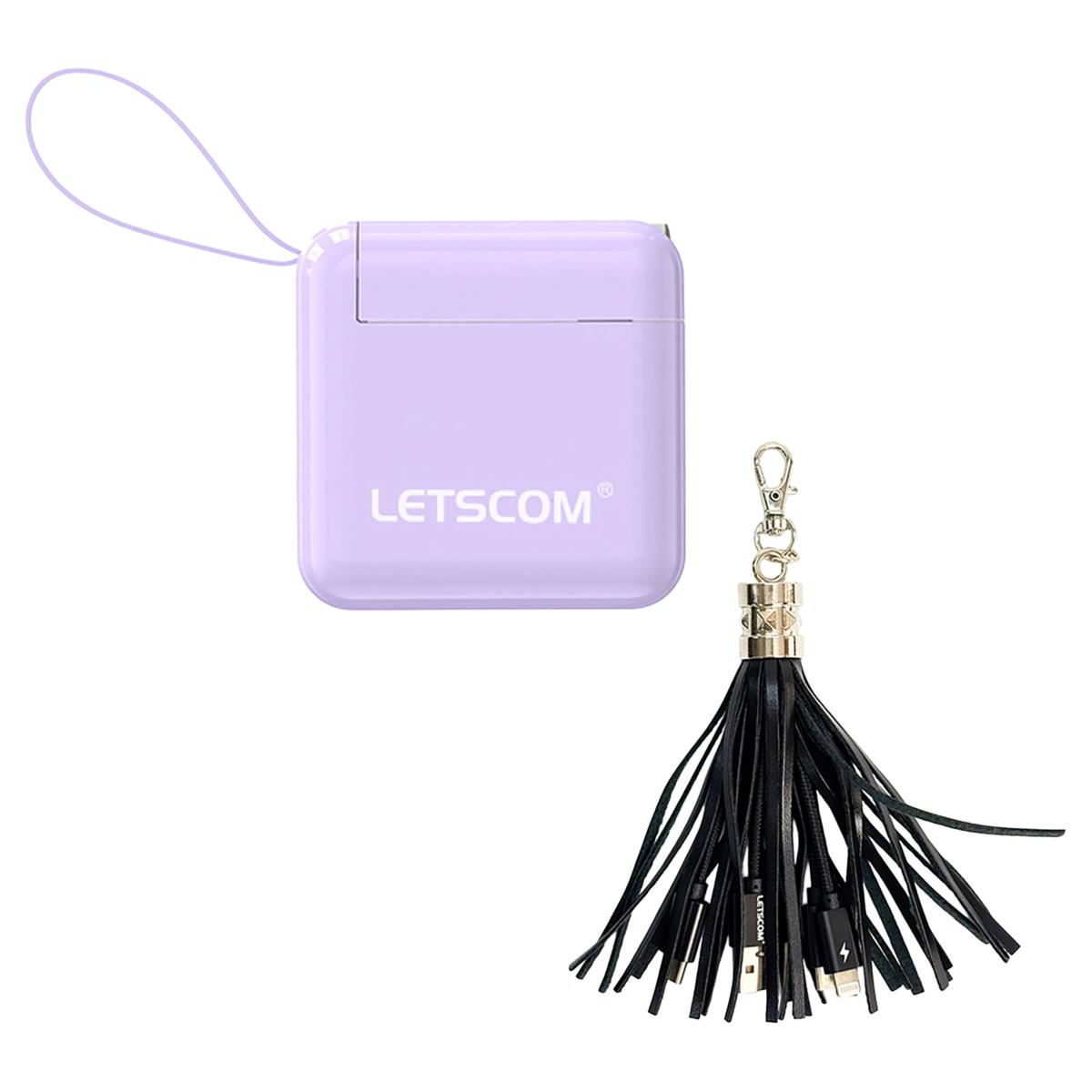 Letscom 10k mAh Power Bank w/LCD Display, AC Plug & Tassel
