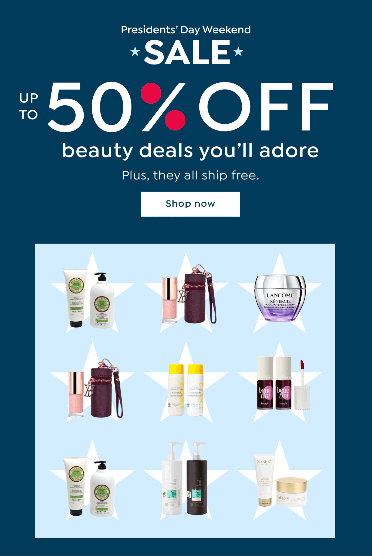 up to 50% off beauty deals