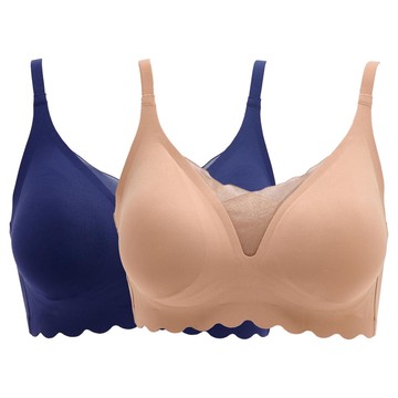 Rhonda Shear 2-pack Gel Bra with Scalloped Edge Detail