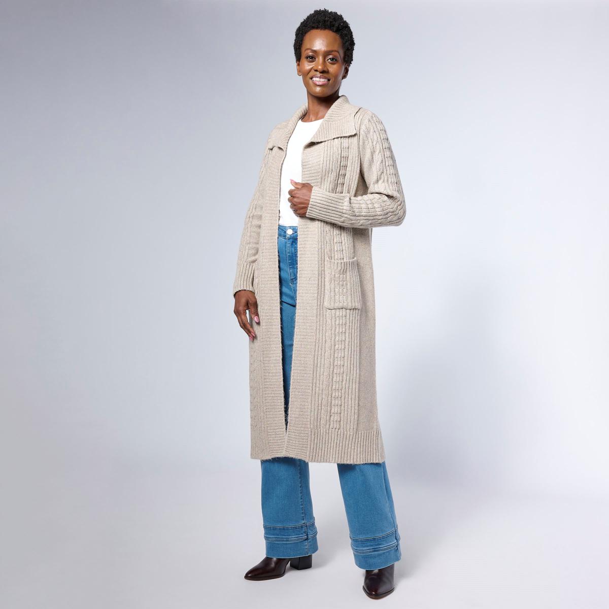 TWRHLL by Christie Brinkley Cable Knit Cardigan