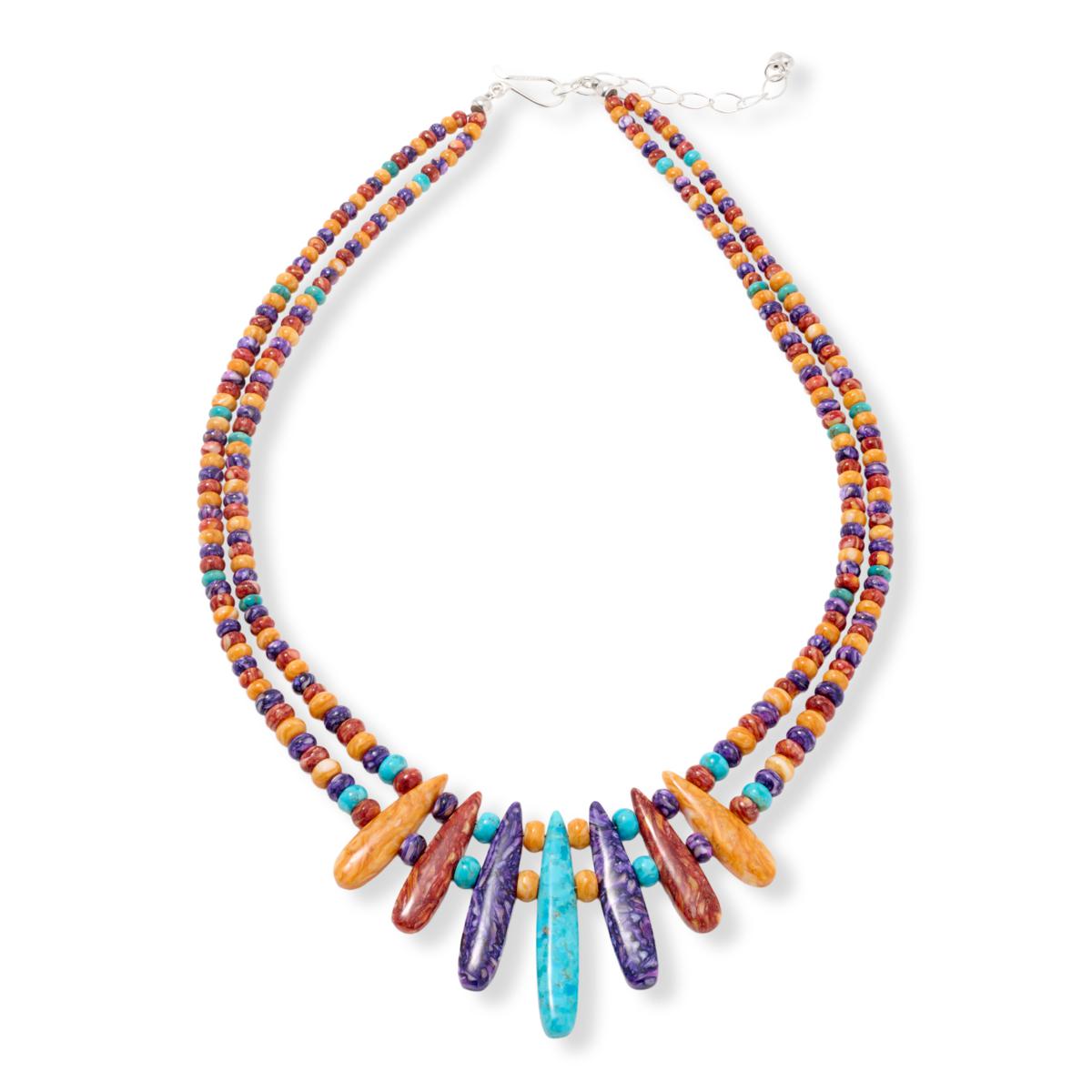 Jay King 2-Strand Turquoise and Spiny Oyster Beaded 18" Necklace