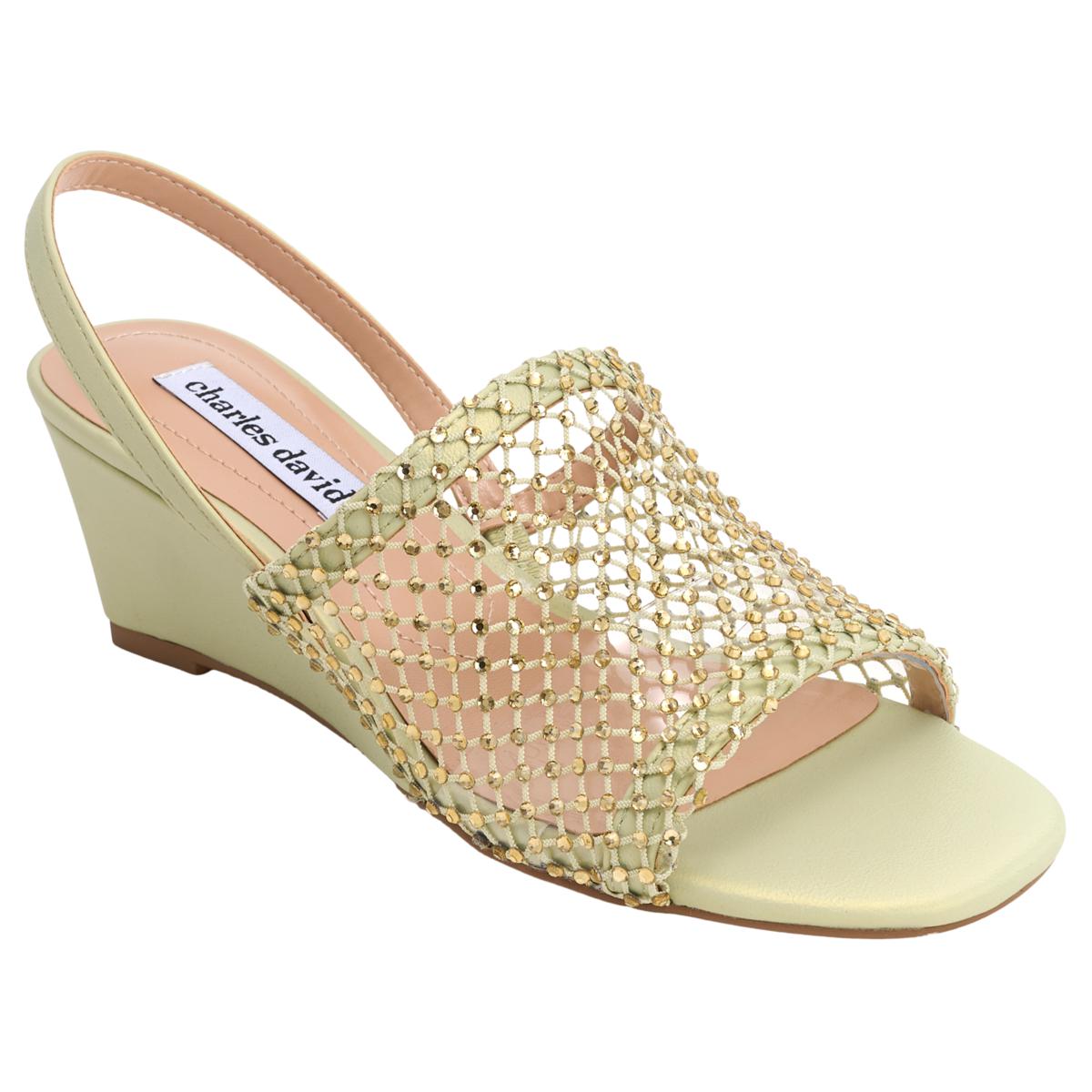 Charles by Charles David Aneah Rhinestone Open Toe Wedge Sandal