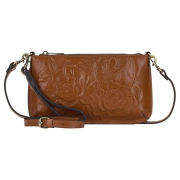 Patricia Nash Laurina Leather Crossbody with Wristlet Strap