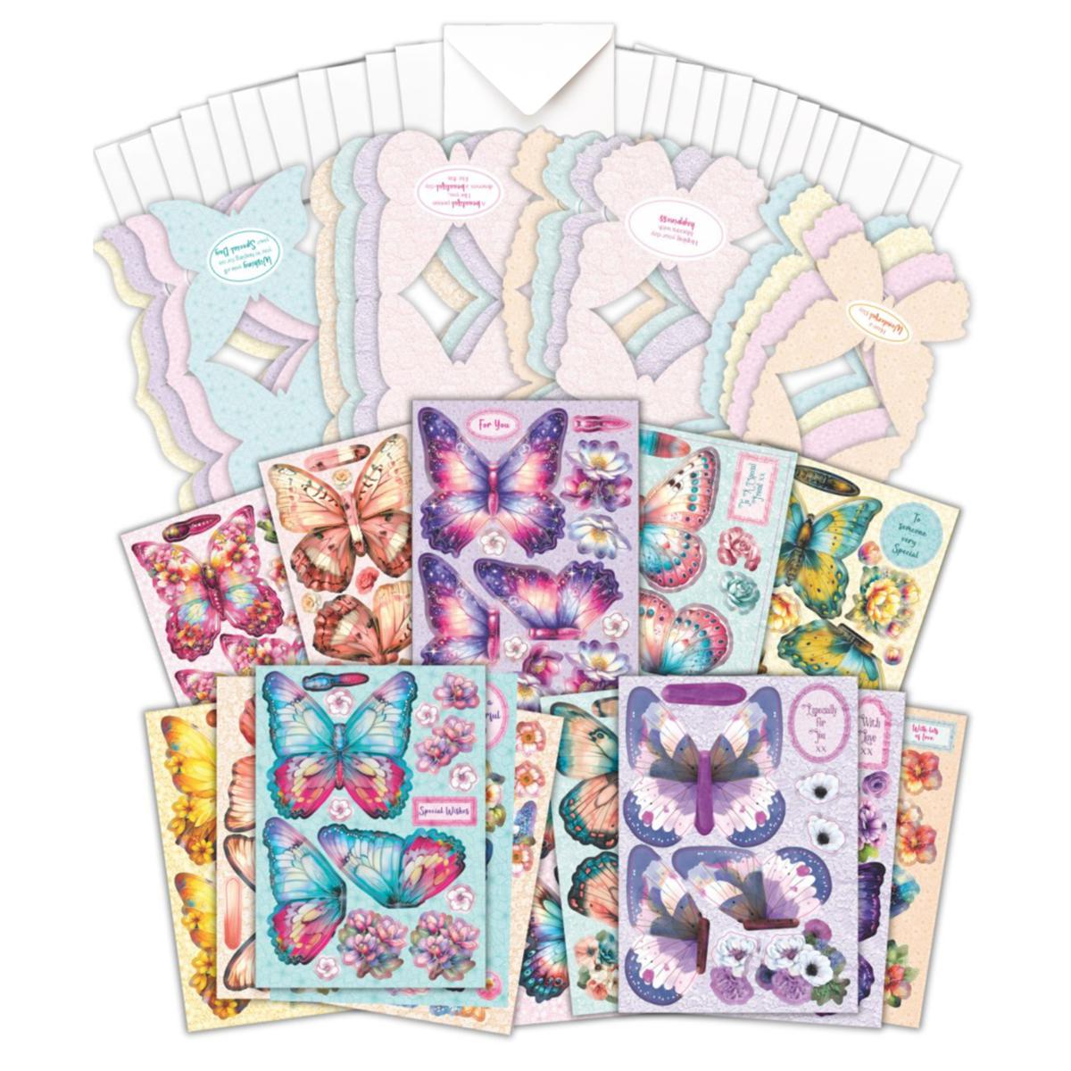 Craft Buddy Butterfly Cards and Envelopes - Set of 32