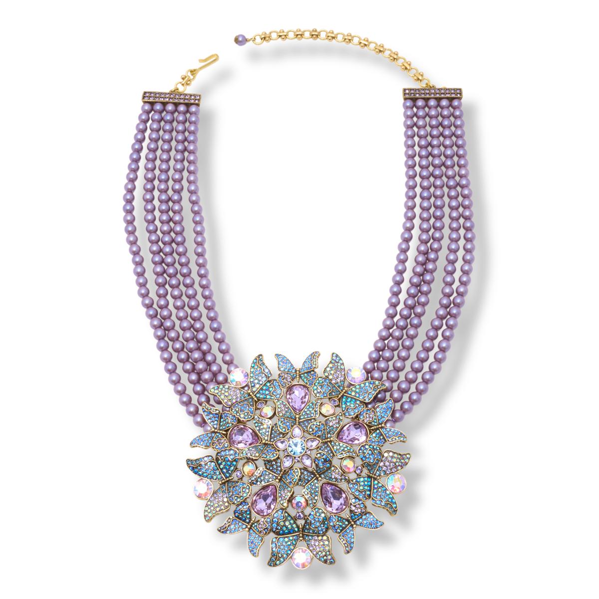 Heidi Daus Living Butterfly 17" Multicolor Crystal Drop Necklace