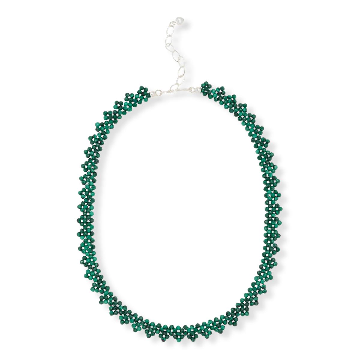 Jay King Malachite Bead Woven Necklace