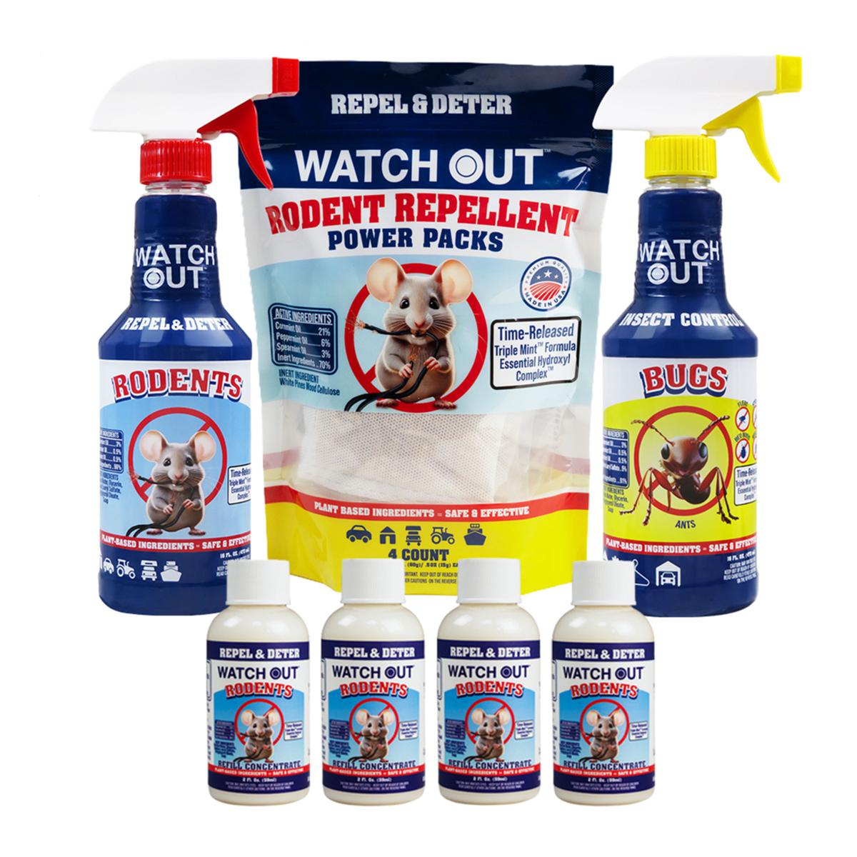 Watch Out 96oz Total Pest Control Combo with Rodent Power Packs
