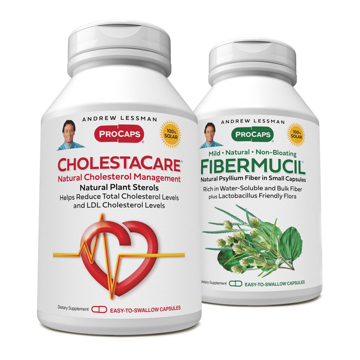 Andrew Lessman CholestaCare and Fibermucil - 1000 Capsules Each