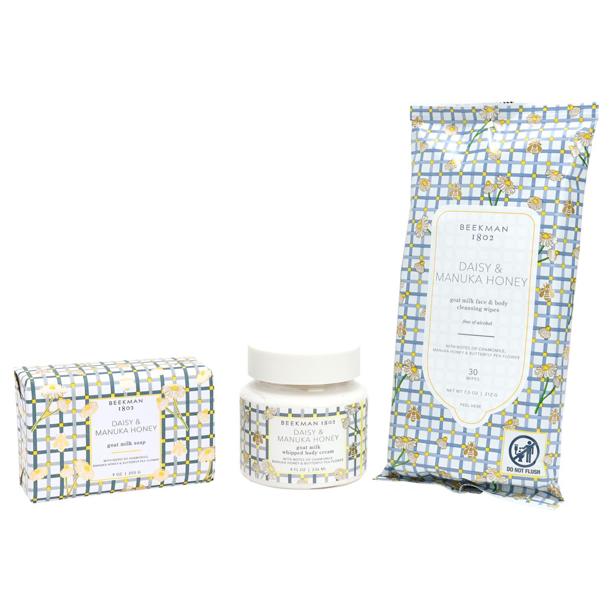 Beekman 1802 Daisy & Manuka Honey 3-piece Bath & Body Set