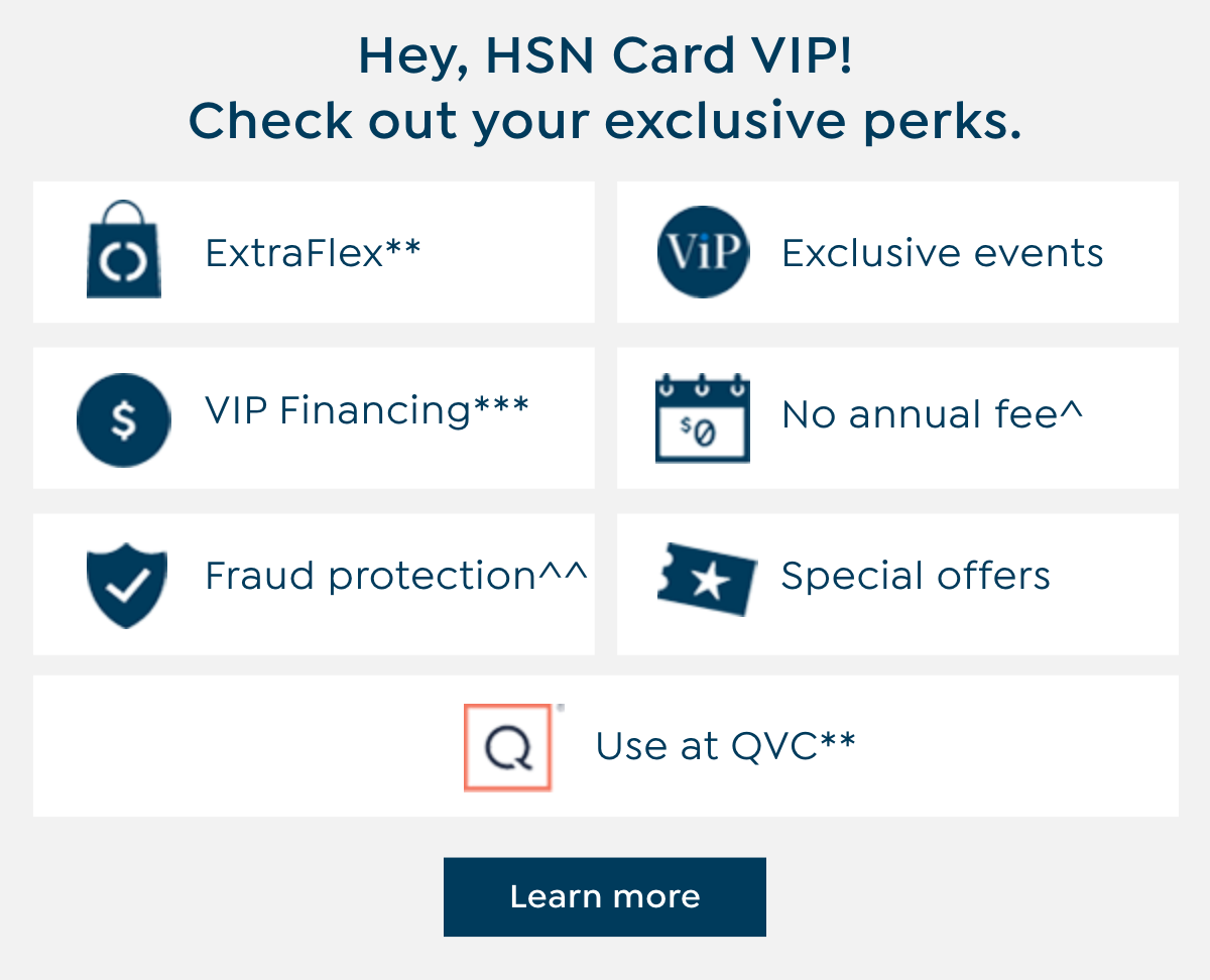 hey, hsn card vip! check out your exclusives perks