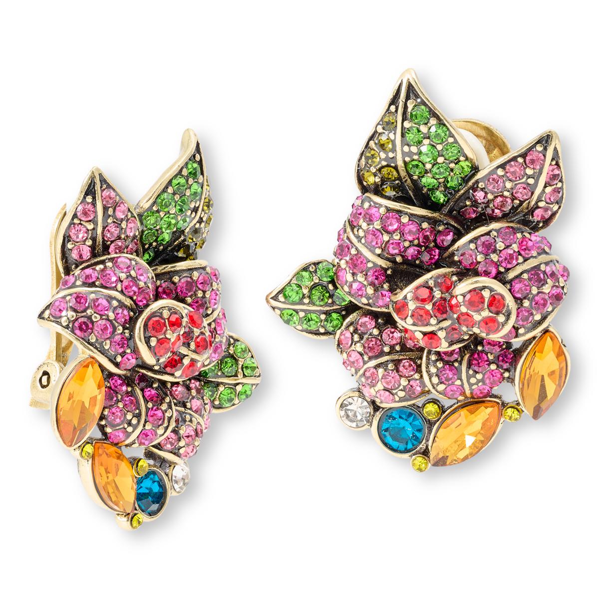 Heidi Daus Spring Awakening Floral-Inspired Crystal Earrings
