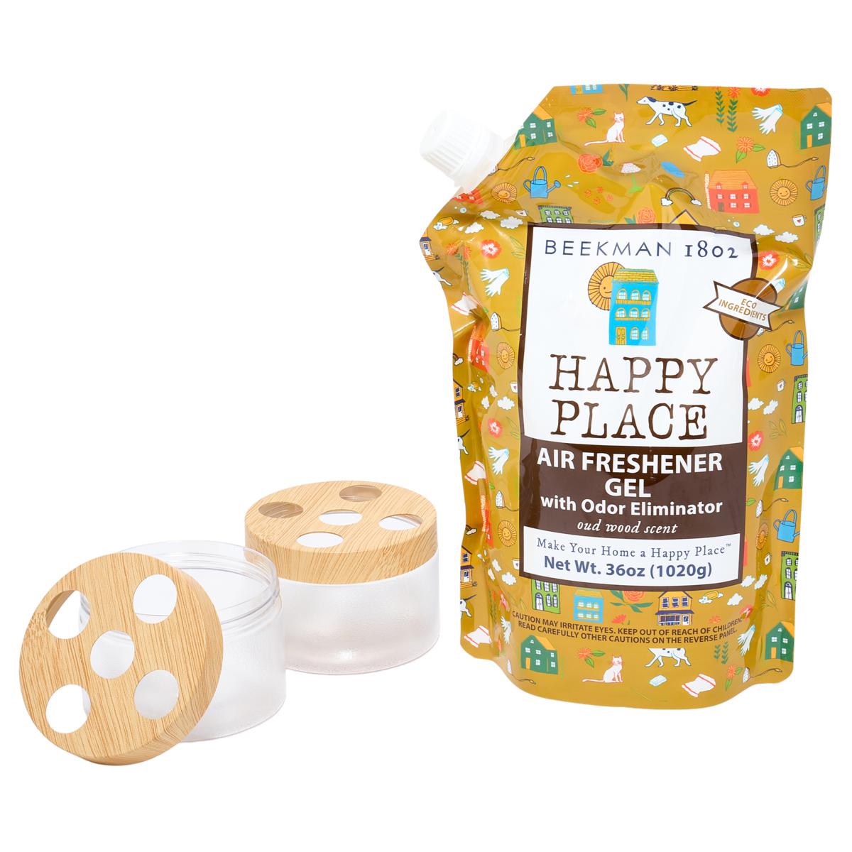 Beekman 1802 Happy Place Air Freshener Odor Eliminator Gel with 2 Jars