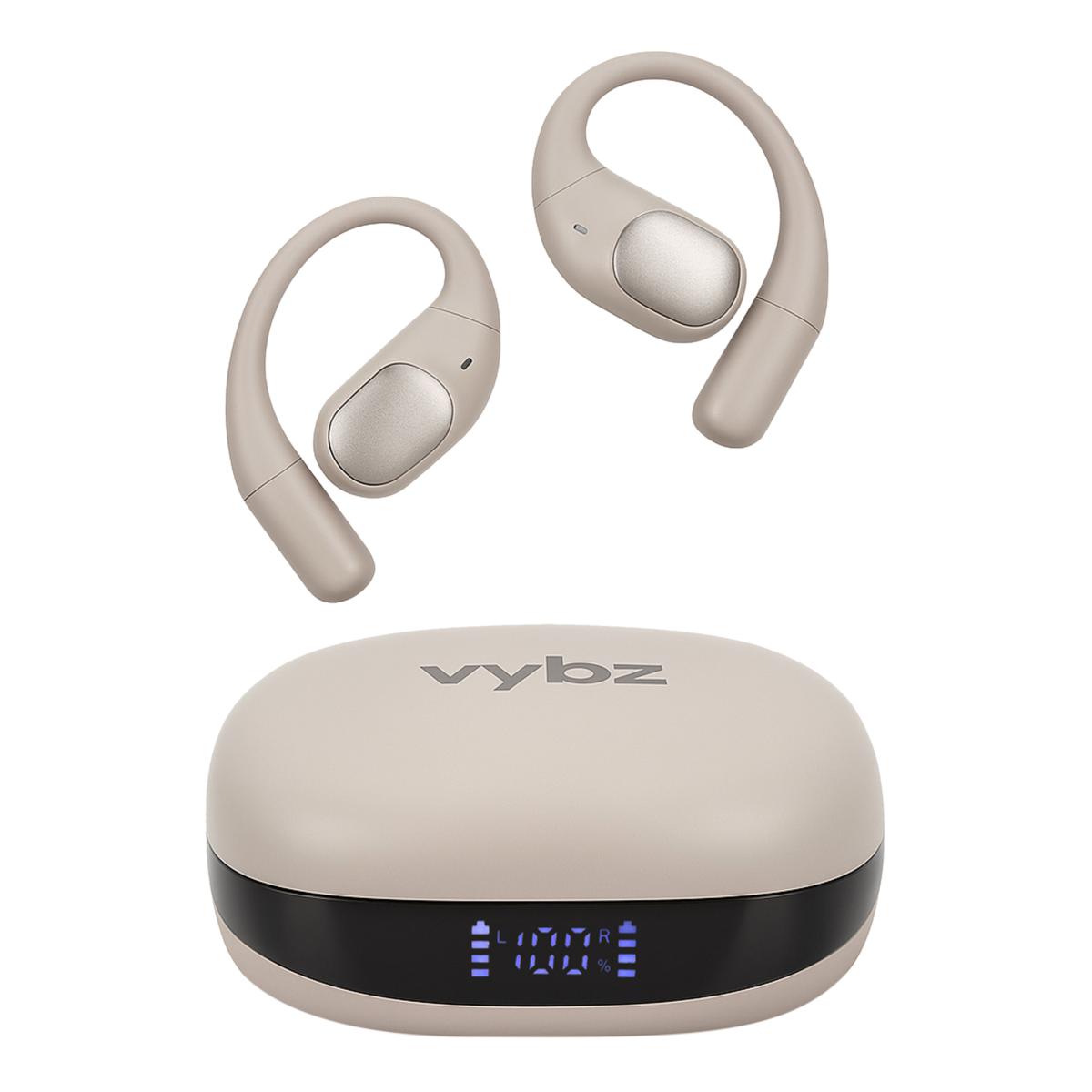 VYBZ Open-Ear Wireless Headphones with Charging Case