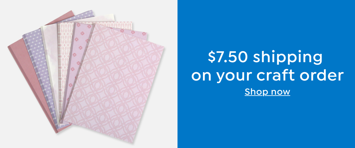 $7.50 shipping on your craft order 