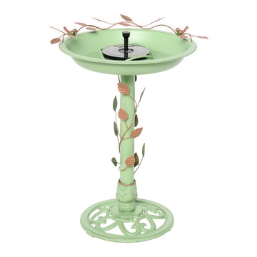 Belmont Gardens Spetta Solar Metal Bird Bath Fountain