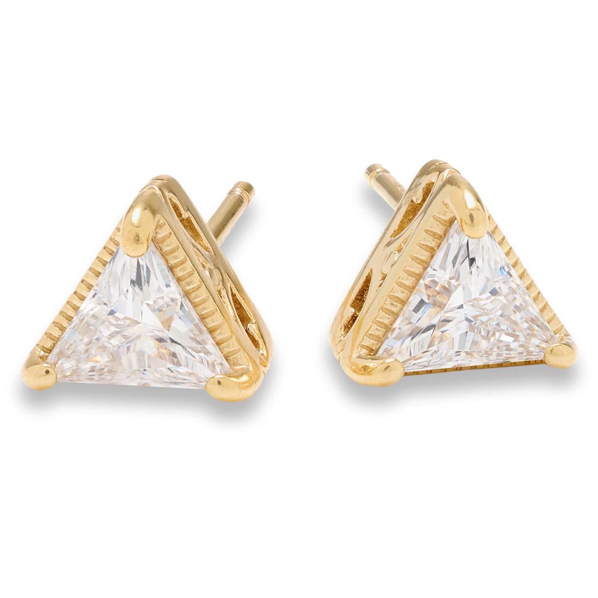 Radiance by Absolute™ 6mm Trillion Cut Stud Earrings