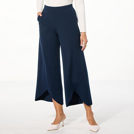 C Wonder by Christian Siriano Crepe Knit Wide Leg Trouser Pant