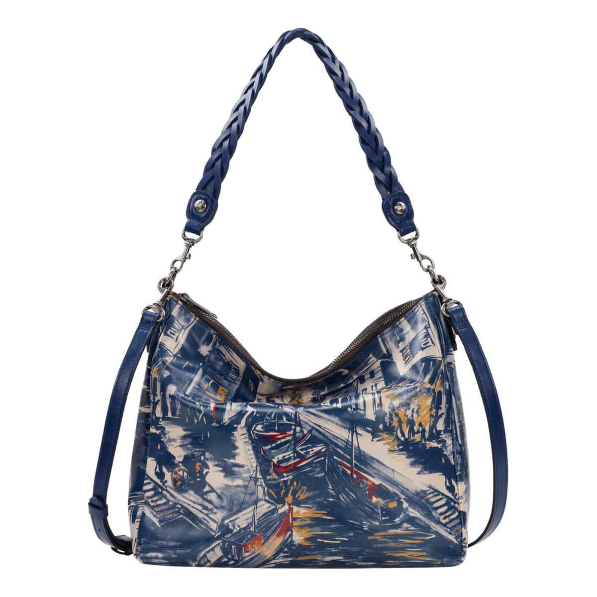 Patricia Nash Lilia Leather Hobo Crossbody with Braided Handle