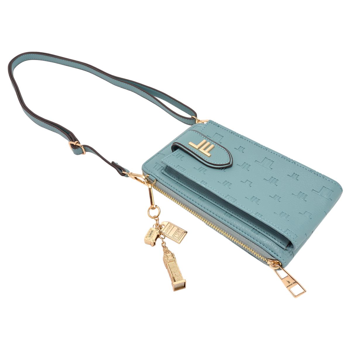 London Fog Wanderlust Logo-Embossed Phone Crossbody Bag