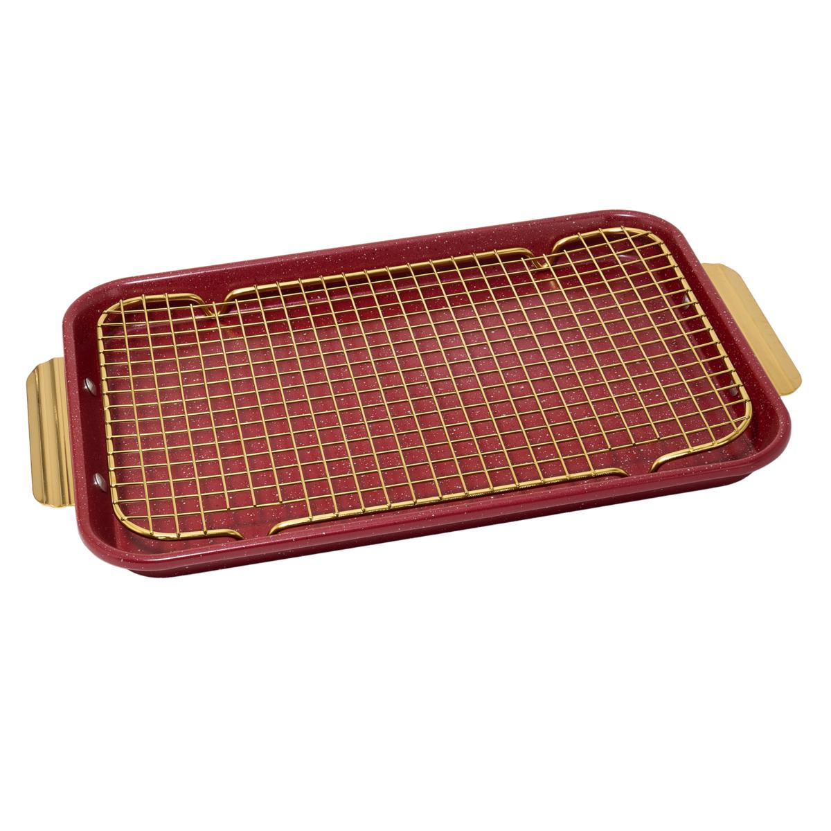 Curtis Stone 9" x 13" Sheet Pan with Goldtone Handles and Rack