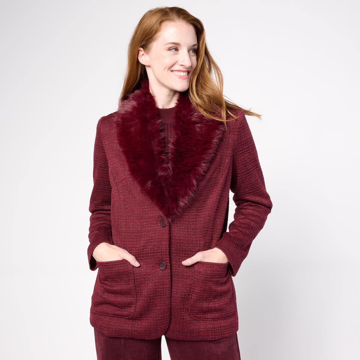 Mark & James by Badgley Mischka Onyx Tweed Knit Blazer