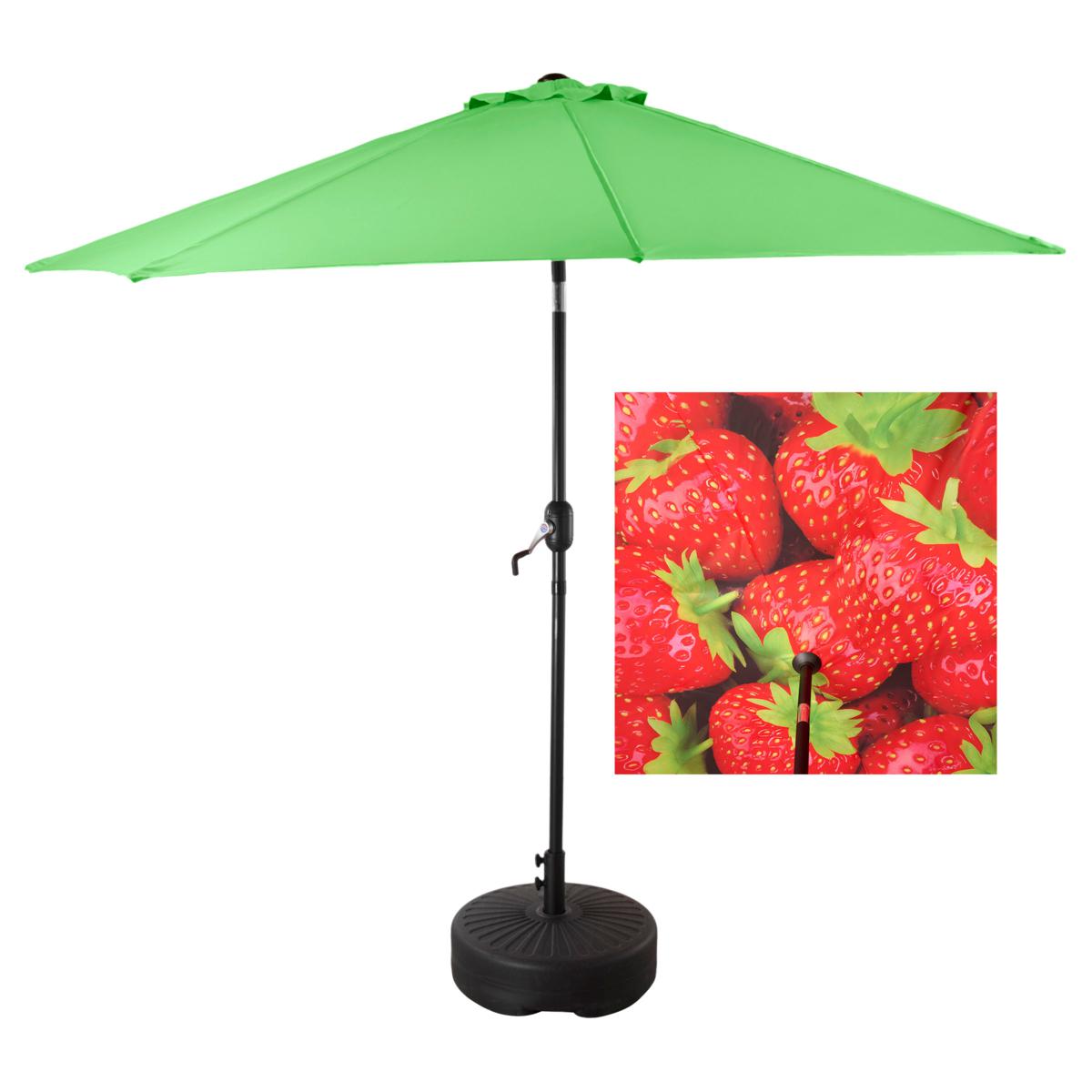 Improvements 9' Double-Layer Printed Patio Umbrella with Base