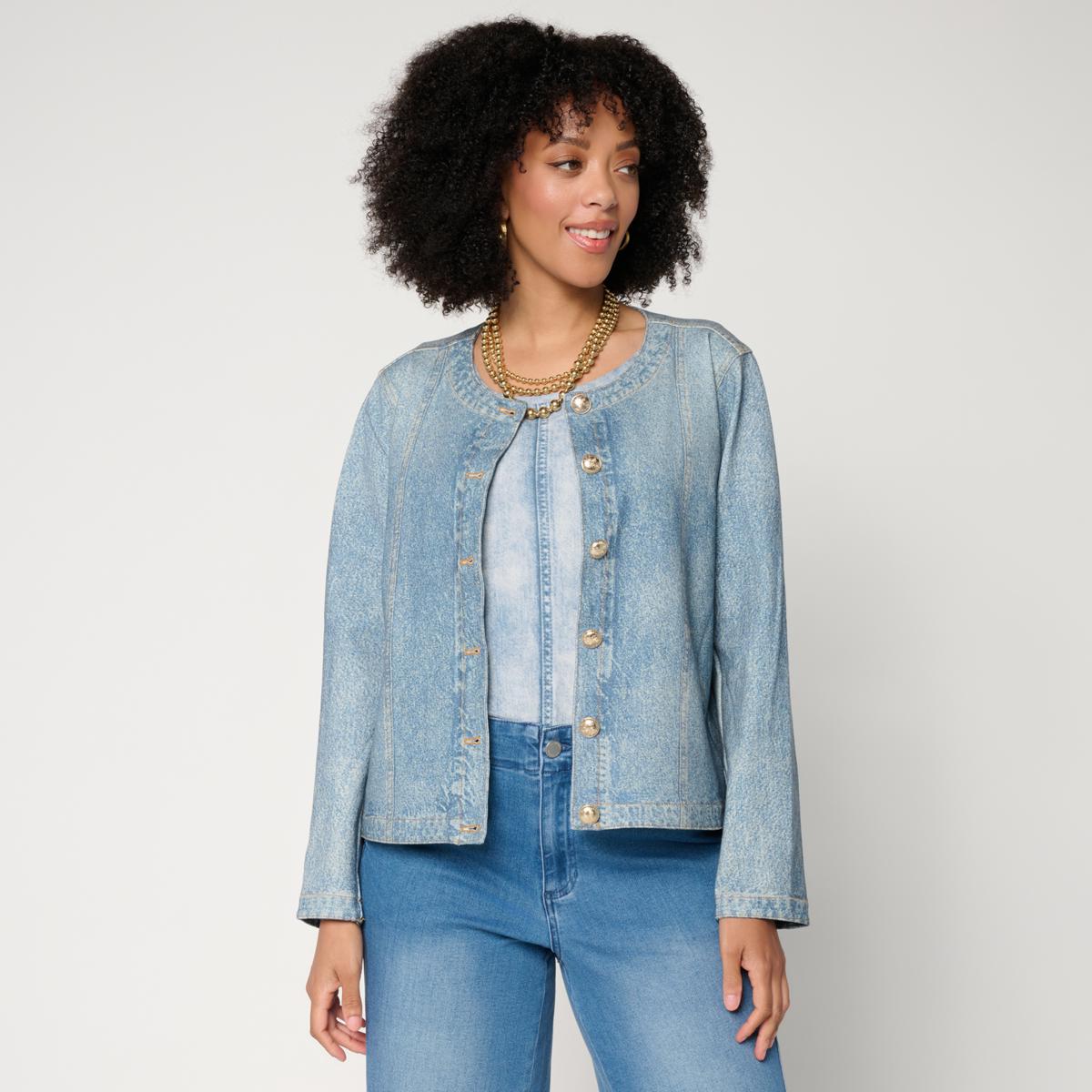 G by Giuliana Denim Like Stretch Jacket