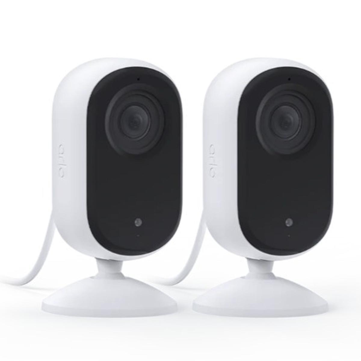 Arlo Essential 2K Indoor Wired Security Camera 2-Pack
