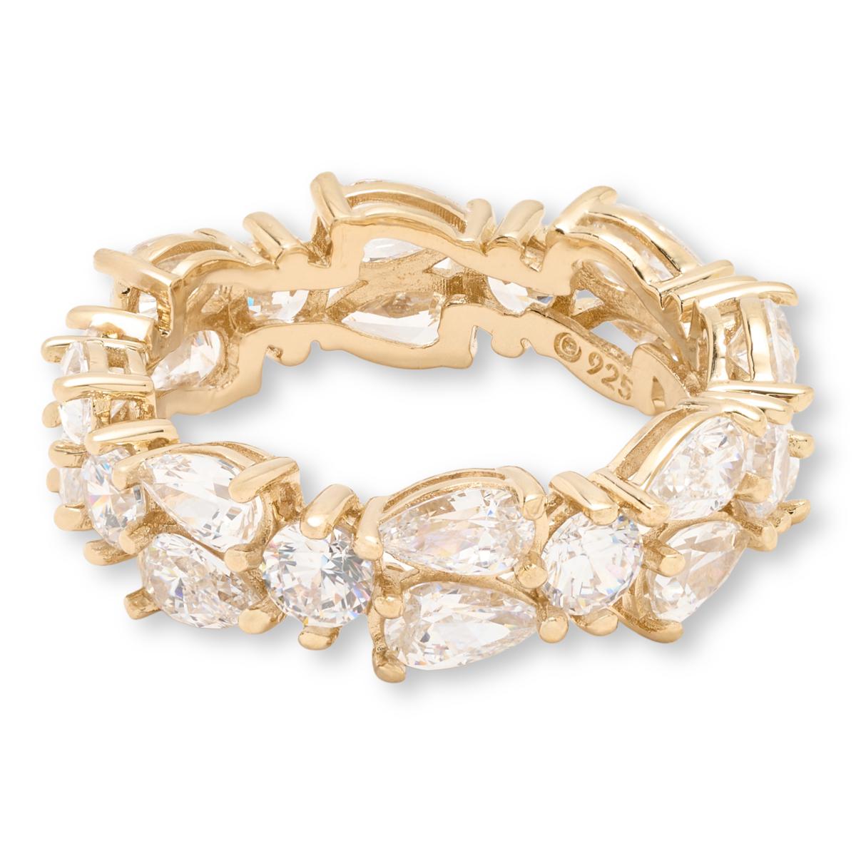 Radiance by Absolute™ Round and Pear Mixed-Cut Band Ring