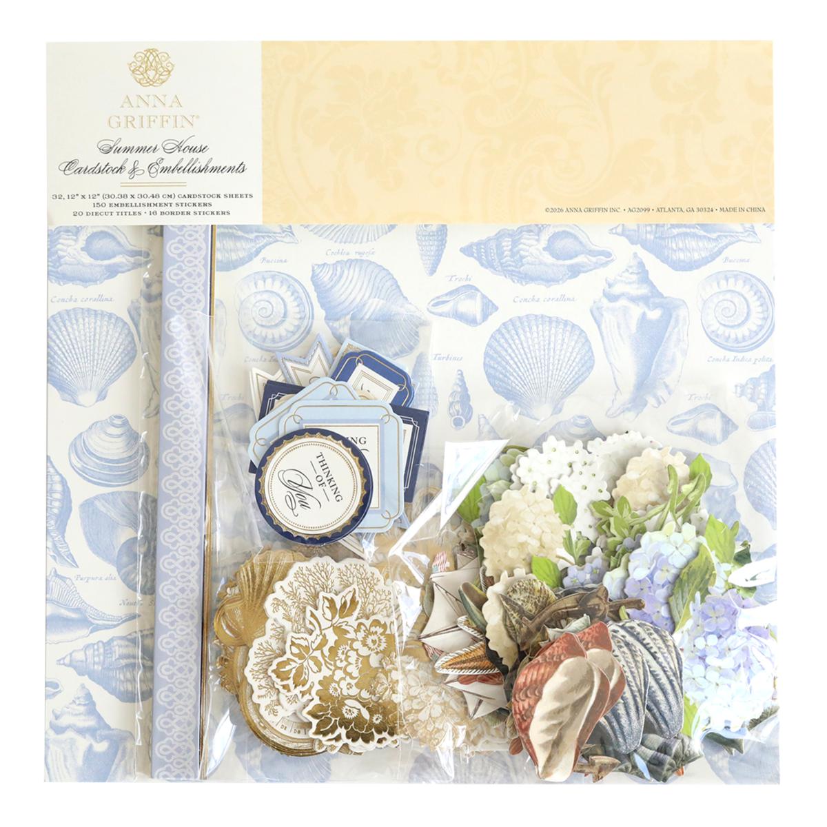 Anna Griffin® Summer House Card Stock and Embellishments
