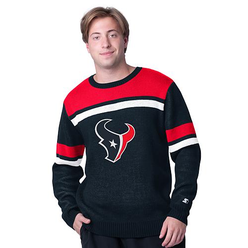 Officially Licensed NFL Starter by Carl Banks L/S Sweater - Houston Texans
