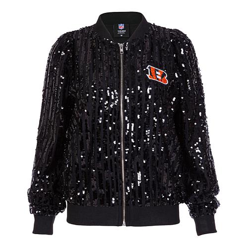 Officially Licensed NFL Women's Sequin Jacket from Fabgating by Cucé - Bengals