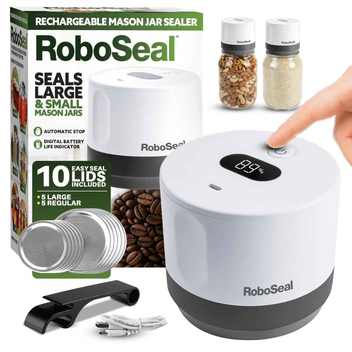 Bell + Howell RoboSeal Rechargeable Mason Jar Sealer