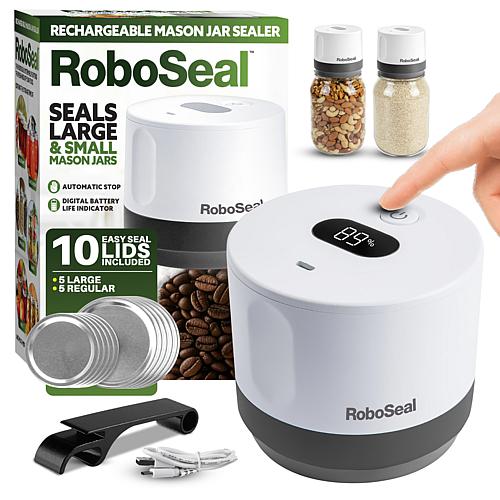 Bell + Howell RoboSeal Rechargeable Mason Jar Sealer