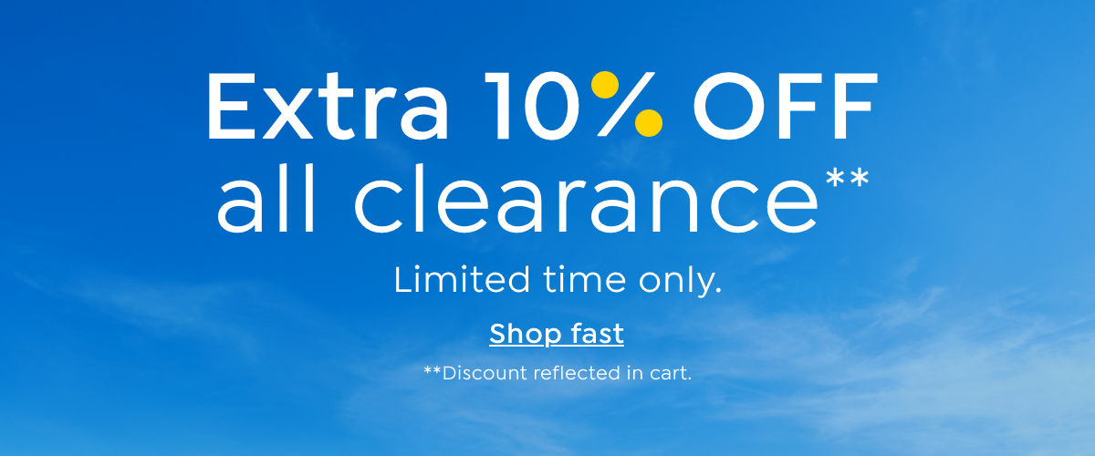 Extra 10 Percent Off Clearance
