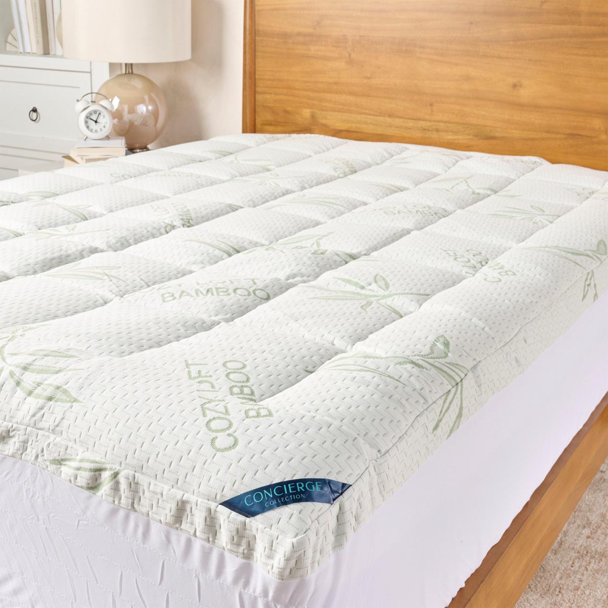 Concierge Collection Rayon from Bamboo Blend Bedtite Mattress Topper